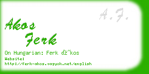 akos ferk business card